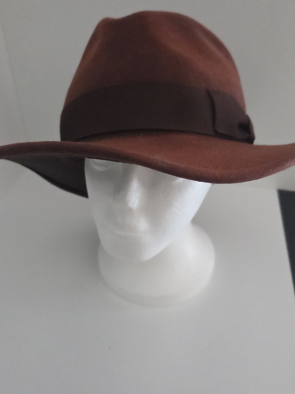 Jaxon Brown and Black Wool Fedora Hat XL
